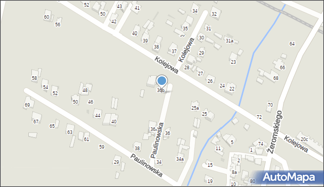 Ostrowiec Świętokrzyski, Paulinowska, 36b, mapa Ostrowiec Świętokrzyski