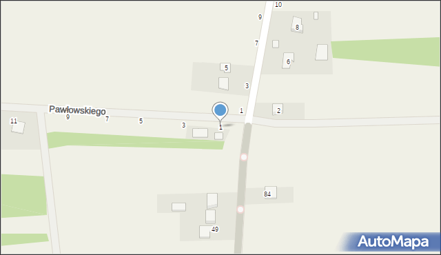 Ostrowy nad Okszą, Pawłowskiego Leona, ks., 1, mapa Ostrowy nad Okszą
