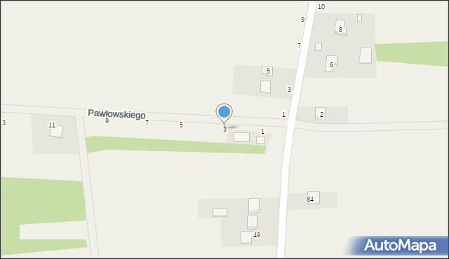 Ostrowy nad Okszą, Pawłowskiego Leona, ks., 3, mapa Ostrowy nad Okszą