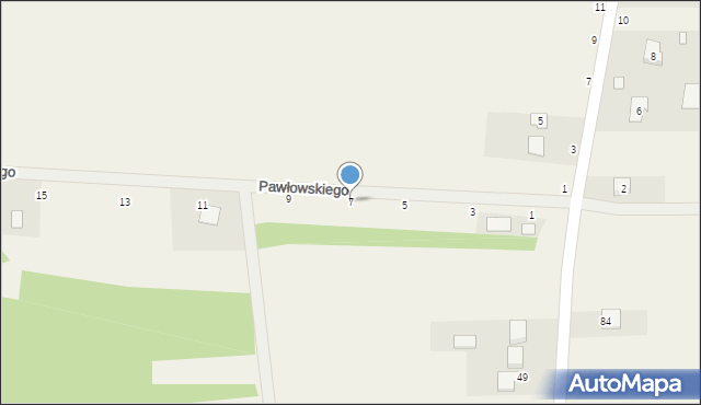 Ostrowy nad Okszą, Pawłowskiego Leona, ks., 7, mapa Ostrowy nad Okszą