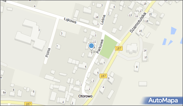 Otorowo, Parkowa, 7, mapa Otorowo