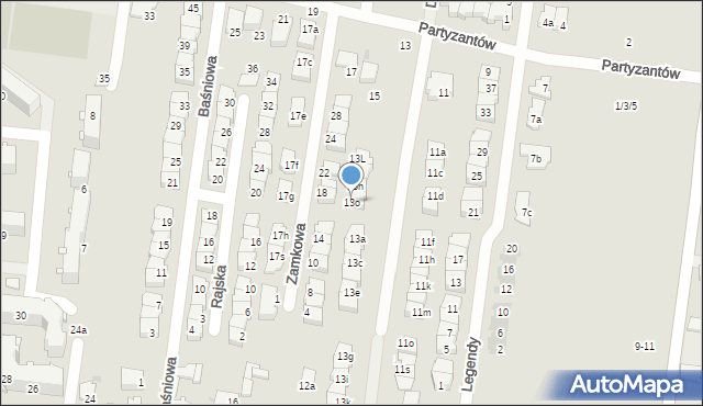 Ożarów Mazowiecki, Partyzantów, 13o, mapa Ożarów Mazowiecki