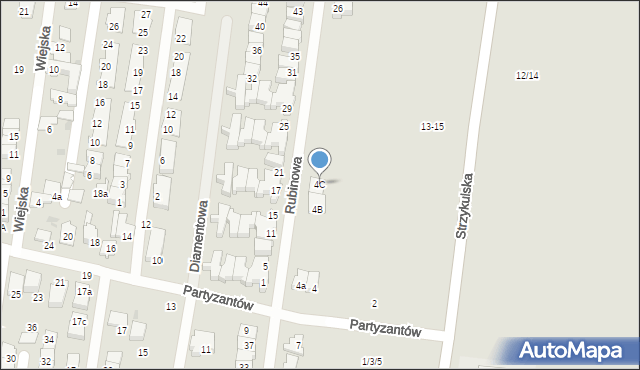 Ożarów Mazowiecki, Partyzantów, 4C, mapa Ożarów Mazowiecki