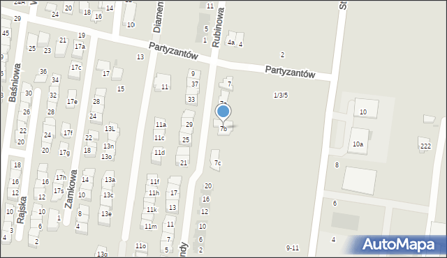 Ożarów Mazowiecki, Partyzantów, 7b, mapa Ożarów Mazowiecki