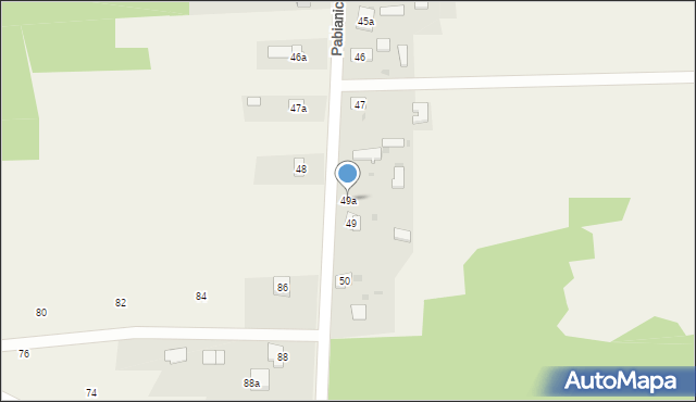 Pabianice, Pabianice, 49a, mapa Pabianic