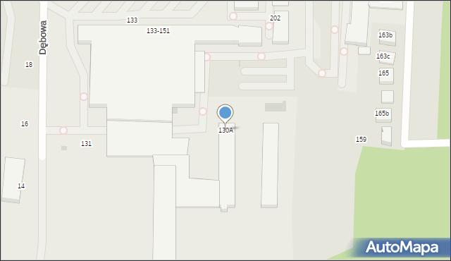 Pabianice, Partyzancka, 130A, mapa Pabianic