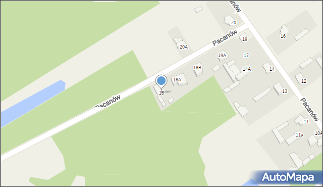Pacanów, Pacanów, 18, mapa Pacanów