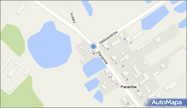 Pacanów, Pacanów, 35, mapa Pacanów