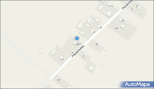 Pacanówka, Pacanówka, 40A, mapa Pacanówka