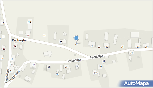 Pacholęta, Pacholęta, 27, mapa Pacholęta