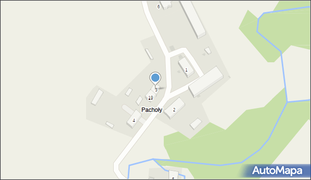Pachoły, Pachoły, 3, mapa Pachoły