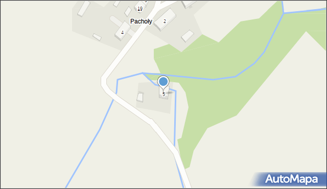 Pachoły, Pachoły, 5, mapa Pachoły