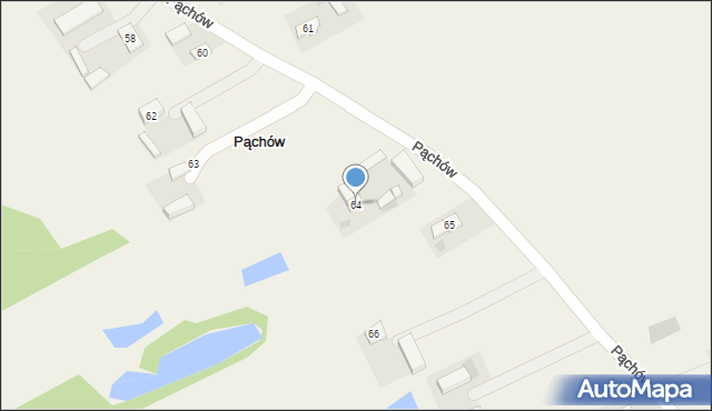 Pąchów, Pąchów, 64, mapa Pąchów