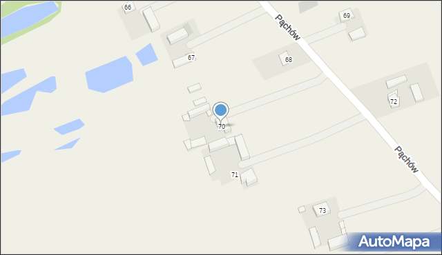 Pąchów, Pąchów, 70, mapa Pąchów