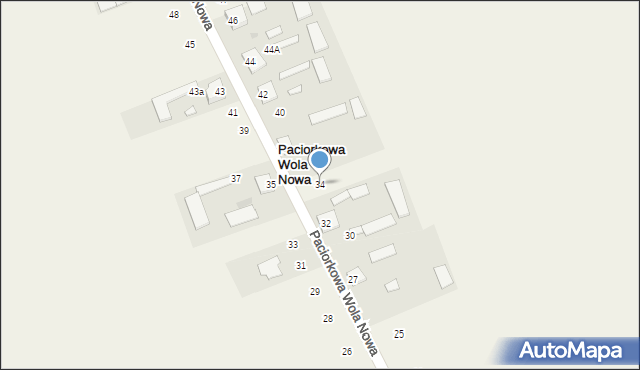 Paciorkowa Wola Nowa, Paciorkowa Wola Nowa, 34, mapa Paciorkowa Wola Nowa