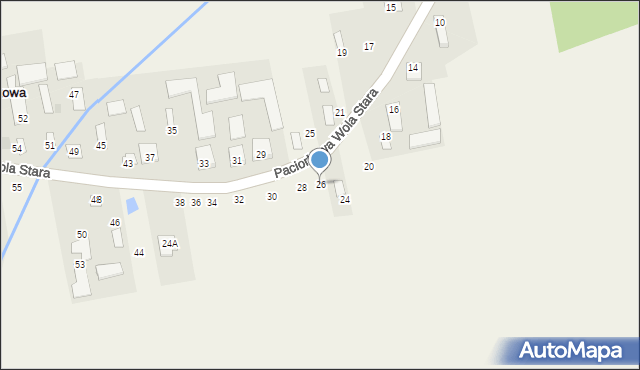 Paciorkowa Wola Stara, Paciorkowa Wola Stara, 26, mapa Paciorkowa Wola Stara