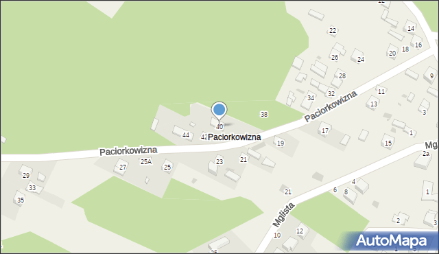 Paciorkowizna, Paciorkowizna, 40, mapa Paciorkowizna