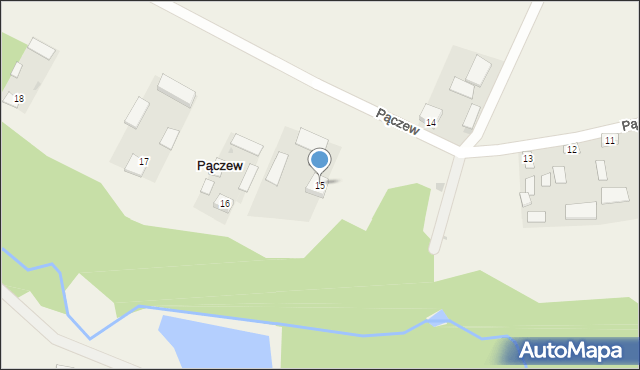 Pączew, Pączew, 15, mapa Pączew