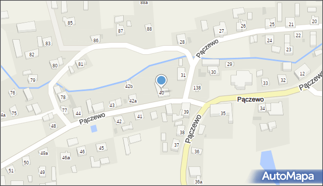 Pączewo, Pączewo, 40, mapa Pączewo