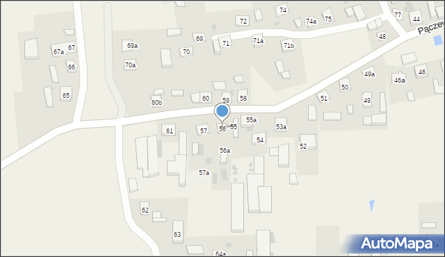 Pączewo, Pączewo, 56, mapa Pączewo