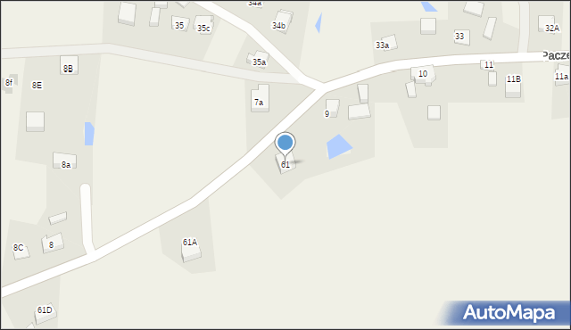 Paczewo, Paczewo, 61, mapa Paczewo