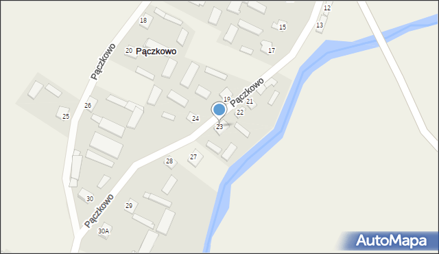 Pączkowo, Pączkowo, 23, mapa Pączkowo