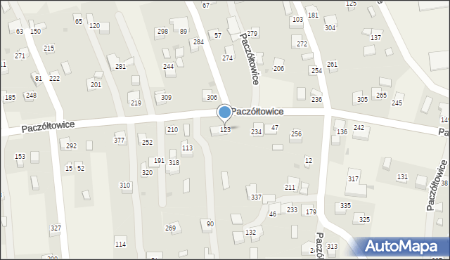 Paczółtowice, Paczółtowice, 123, mapa Paczółtowice