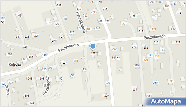 Paczółtowice, Paczółtowice, 153, mapa Paczółtowice