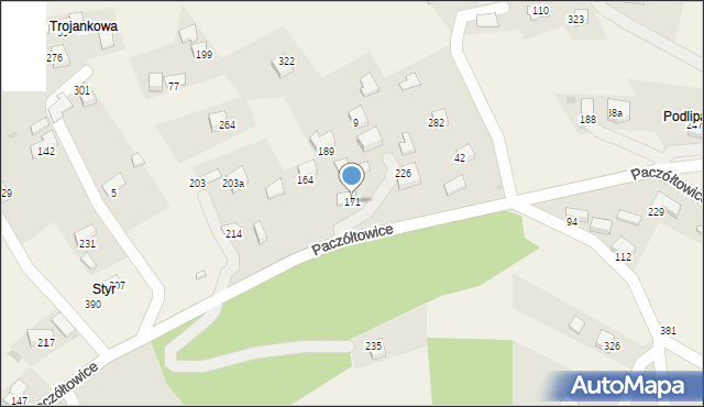 Paczółtowice, Paczółtowice, 171, mapa Paczółtowice