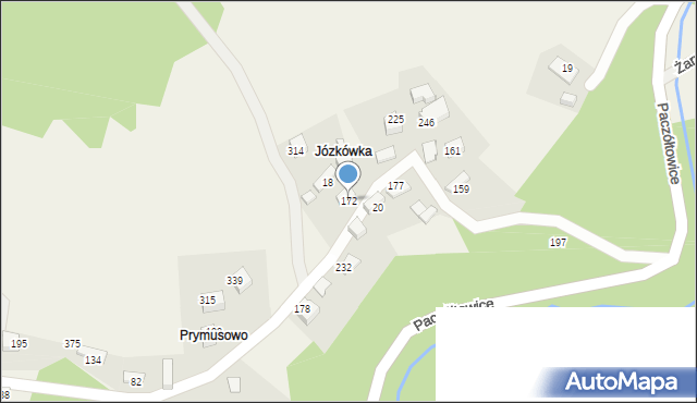 Paczółtowice, Paczółtowice, 172, mapa Paczółtowice