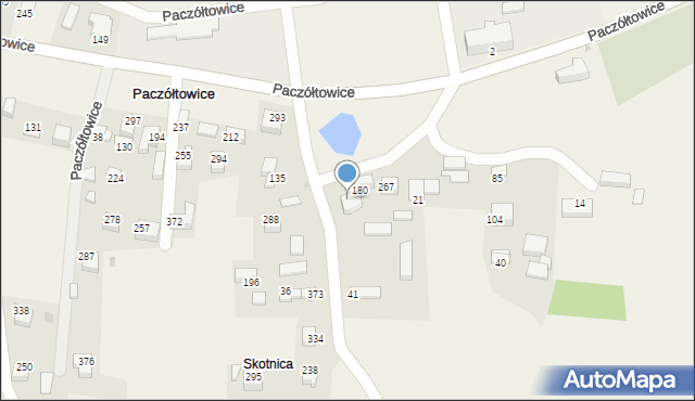 Paczółtowice, Paczółtowice, 180A, mapa Paczółtowice