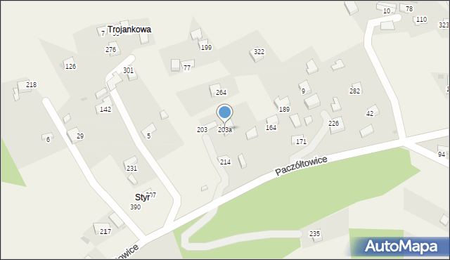 Paczółtowice, Paczółtowice, 203a, mapa Paczółtowice