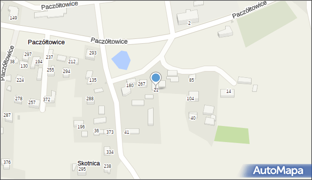 Paczółtowice, Paczółtowice, 21, mapa Paczółtowice