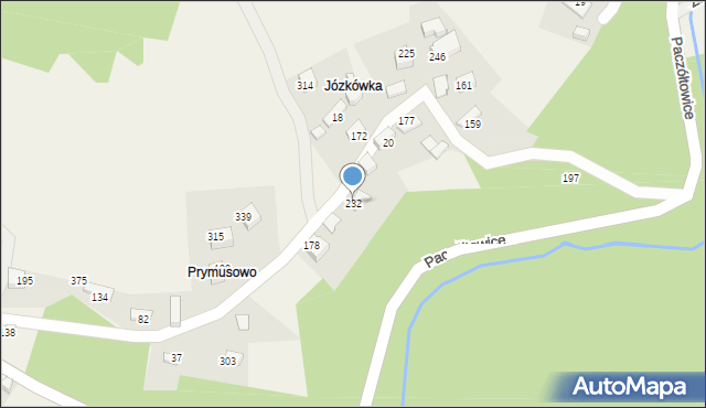 Paczółtowice, Paczółtowice, 232, mapa Paczółtowice