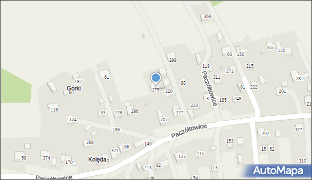 Paczółtowice, Paczółtowice, 275, mapa Paczółtowice