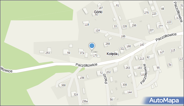 Paczółtowice, Paczółtowice, 286, mapa Paczółtowice