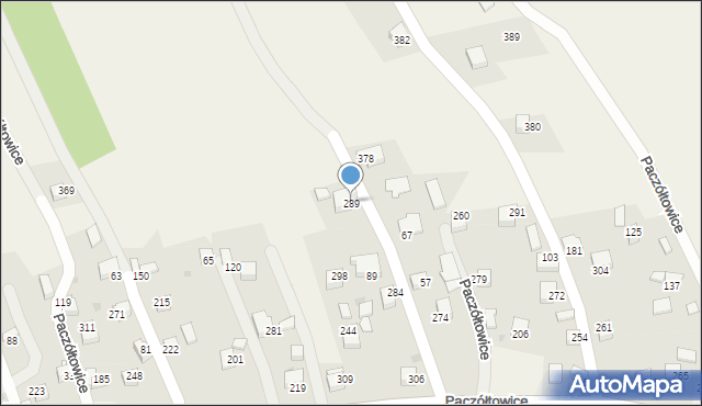Paczółtowice, Paczółtowice, 289, mapa Paczółtowice