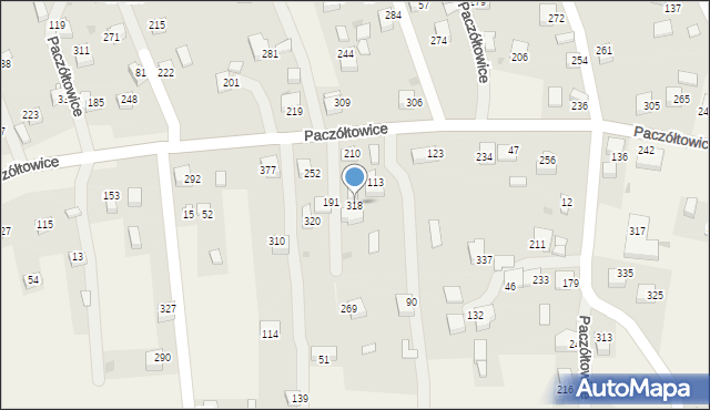 Paczółtowice, Paczółtowice, 318, mapa Paczółtowice