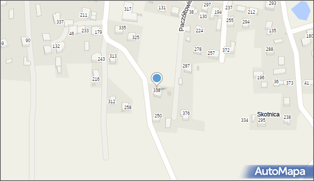 Paczółtowice, Paczółtowice, 338, mapa Paczółtowice