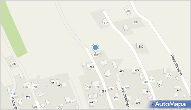 Paczółtowice, Paczółtowice, 378, mapa Paczółtowice