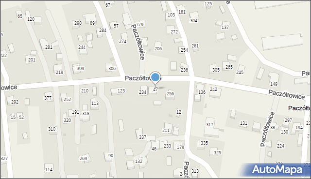 Paczółtowice, Paczółtowice, 47, mapa Paczółtowice