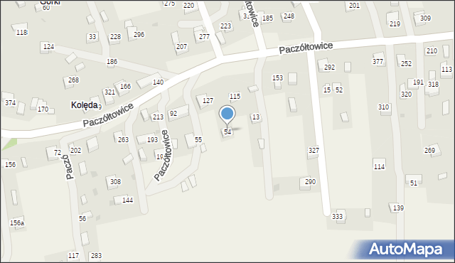 Paczółtowice, Paczółtowice, 54, mapa Paczółtowice