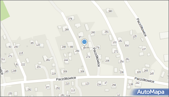 Paczółtowice, Paczółtowice, 57, mapa Paczółtowice