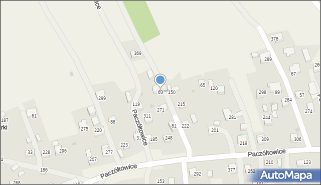 Paczółtowice, Paczółtowice, 63, mapa Paczółtowice