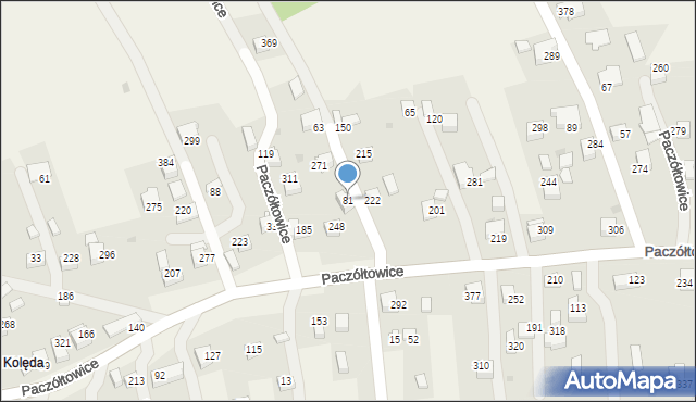 Paczółtowice, Paczółtowice, 81, mapa Paczółtowice