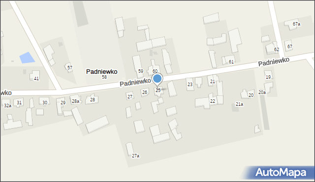 Padniewko, Padniewko, 25, mapa Padniewko