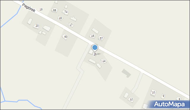 Pagórek, Pagórek, 15, mapa Pagórek