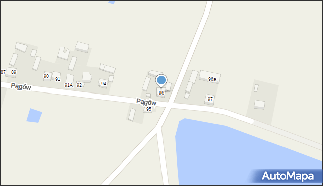 Pągów, Pągów, 96, mapa Pągów