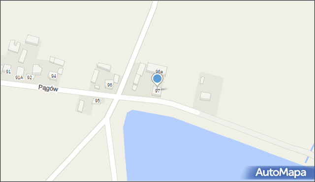 Pągów, Pągów, 97, mapa Pągów