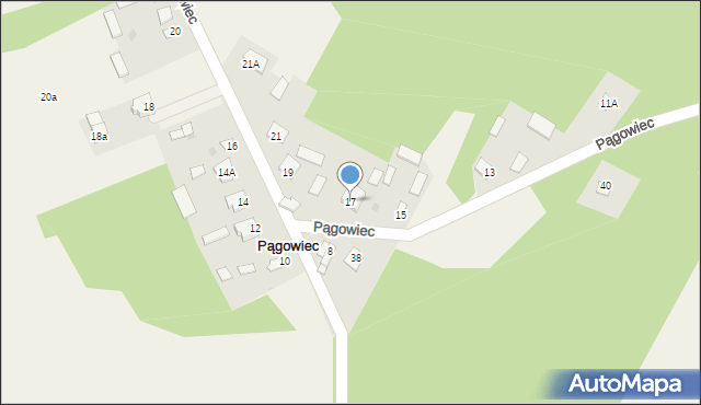 Pągowiec, Pągowiec, 17, mapa Pągowiec